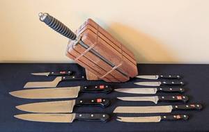 lot 85 image: Wsthof Knives and Wood Block