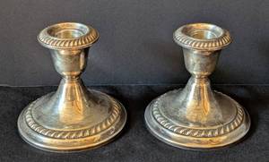 lot 184 image: Gorham Weighted Sterling Silver Candleholders