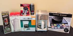 lot 200 image: Pair of Coffee Makers and Accessories