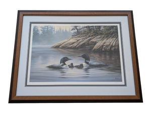 lot 300A image: Framed Rosemary Millette Loon Print