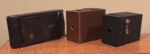 lot 590 image: Three Vintage Kodak Box Cameras