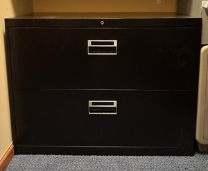 lot 600 image: Two Drawer Metal File Cabinet