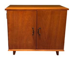 lot 599 image: Vintage Wooden Two Door Cabinet