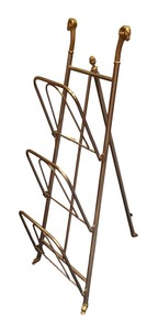lot 634 image: Vintage Literature Stand with Ram Head Details