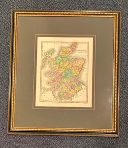 lot 639 image: Fine Framed Map of Scotland by John Ainslie
