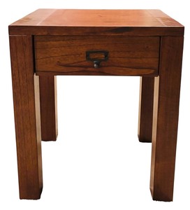 lot 525 image: Dark Wood Accent Table with Drawer by Target Corp.