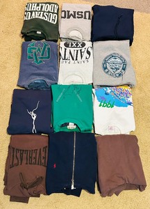 lot 615 image: Awesome Large and X-Large Mens Sweat Shirts
