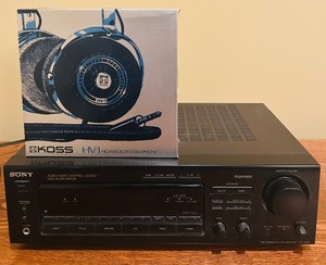 lot 398 image: Sony Audio  Video Control Center with New Koss Headphones
