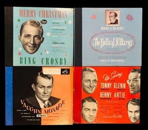 lot 694 image: Vintage Vinyl Musical Smart Sets  Von Monroe. Bing Crosby and Tommy, Artie, Glenn, Benny