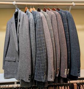 lot 496 image: Collection of Mens Designer Blazers in Various Styles and Fabrics