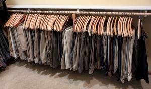lot 569 image: Large Collection of Mens Pants including Chaps and Lands End