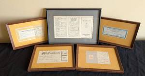 lot 651 image: Framed Collection of Vintage Dayton Company Certificates