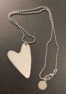 lot 519 image: Sterling Silver Heart Pendant and Chain