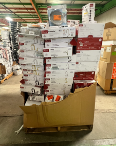 lot 1 image: HUGE Pallet of Mixed Brand Untouched Faucets, Showers, Towel Bars and other Dcor ($14,000 Retail). Amazing for eBay Resellers