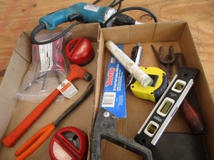 lot 188 image: Makita Sheetrock Drill, Wrenches