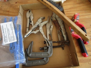 lot 195 image: Steel Brush, Clamps