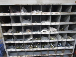 lot 208 image: Hardware Cabinet, 40 Cubbies With Hardware