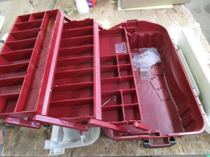 lot 216 image: Ice Fishing with Plano Tackle Box