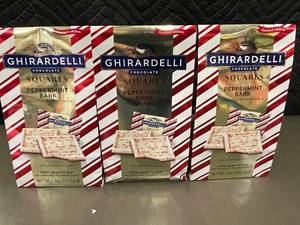 Ghirardelli Limited Edition Peppermint Bark Squares 3-Pack