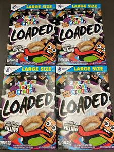 Cinnamon Toast Crunch Loaded Cereal with Vanilla CrÃ¨me Filling - 4 Large Boxes