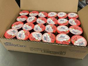 lot 475 image: Box of 48 ReadyCare Fiber Cranberry Cocktail Fruit Juice Cups
