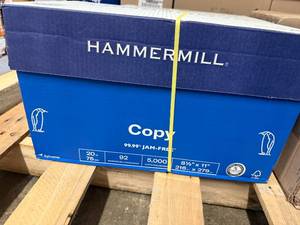 lot 45 image: 5,000 Sheets of Hammermill Copy Paper