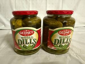 lot 91 image: 2 Gedney Whole Dill Pickles
