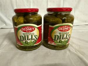 lot 92 image: 2 Gedney Whole Dill Pickles