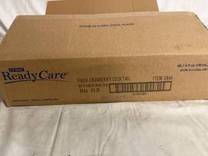 lot 102 image: 48 Pack of Ready Care Fiber Cranberry Cocktail