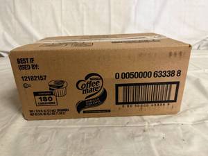 lot 118 image: 180 Pack of Coffee Mate Cream Packets - Vanilla Caramel