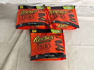lot 152 image: 3 Bags of Reeses Dark Chocolate Thins