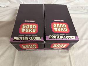 lot 155 image: 2 Packs of Good Word Chocolate Chip Protein Cookies