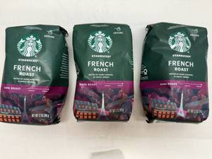 lot 30 image: 3x 12oz Starbucks French Roast
