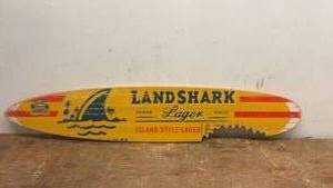 lot 11 image: Landshark Lager Surfboard Shaped Beer Sign