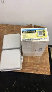 lot 80 image: Com-Pak Plus In-Wall Fan Heater 240V 2000W with 2 Ampiherol Junction Boxes