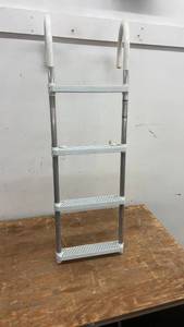 lot 88 image: Stainless Steel Pool Ladder with White Plastic Steps