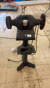 lot 203 image: Used Baldor Power Grinder on Stand