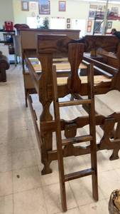lot 226 image: Wooden Bunk Bed Frame with Ladder
