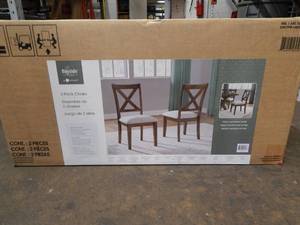 lot 13 image: Lathan Upholstered Dining Chairs Set of 2