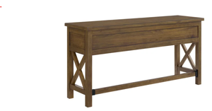 lot 51 image: Bayside Furnishings Lathan 4 Piece Sofa Table Set one side of table in need of repair
