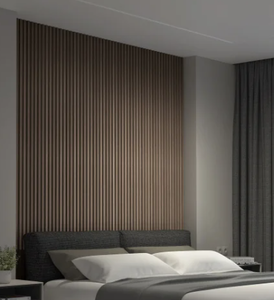 lot 83 image: Artika Panolok Slat Wall Set, 8-Piece Color Walnut