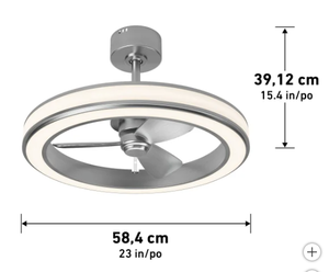 lot 74 image: Artika Edwin LED Chandelier Ceiling Fan