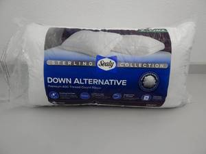 lot 11 image: Set of 2 Sealy King Down Alternative Pillows