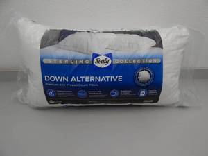 lot 13 image: Set of 2 Sealy King Down Alternative Pillows