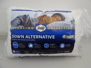 lot 16 image: Set of 2 Sealy StandardQueen Down Alternative Pillows