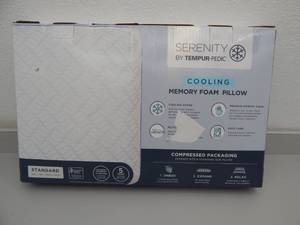 lot 33 image: Tempur-Pedic Serenity Cooling Memory Foam Pillow