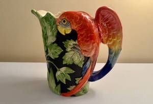 lot 3 image: Fitz & Floyd Ceramic Parrot Pitcher