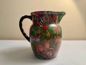 lot 44 image: Decorative Jungle Ceramic Pitcher