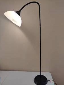 lot 48 image: Black Lamp with White Shade