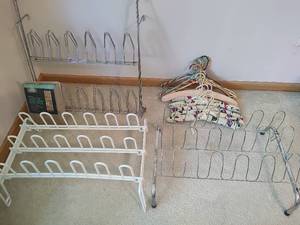 lot 158 image: Lot of Assorted Shoe RacksHangers